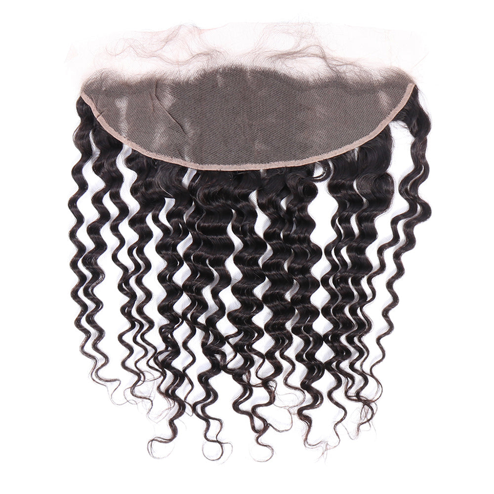 100% Unprocessed Human Hair 13x4 Loose deep Lace Frontal Natural Wave hair accessories