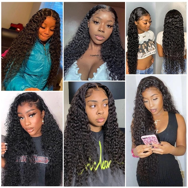 3 Bundles Deep Curly Virgin Hair 100% Human Hair Weave deep wave Free Shipping