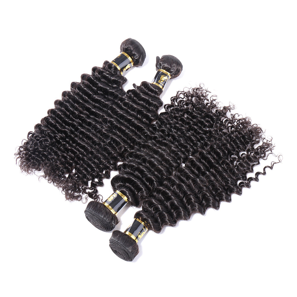 1 Bundle Deal Deep Wave Virgin Hair 100% Unprocessed Human Hair Weave Worldwide Free Shipping