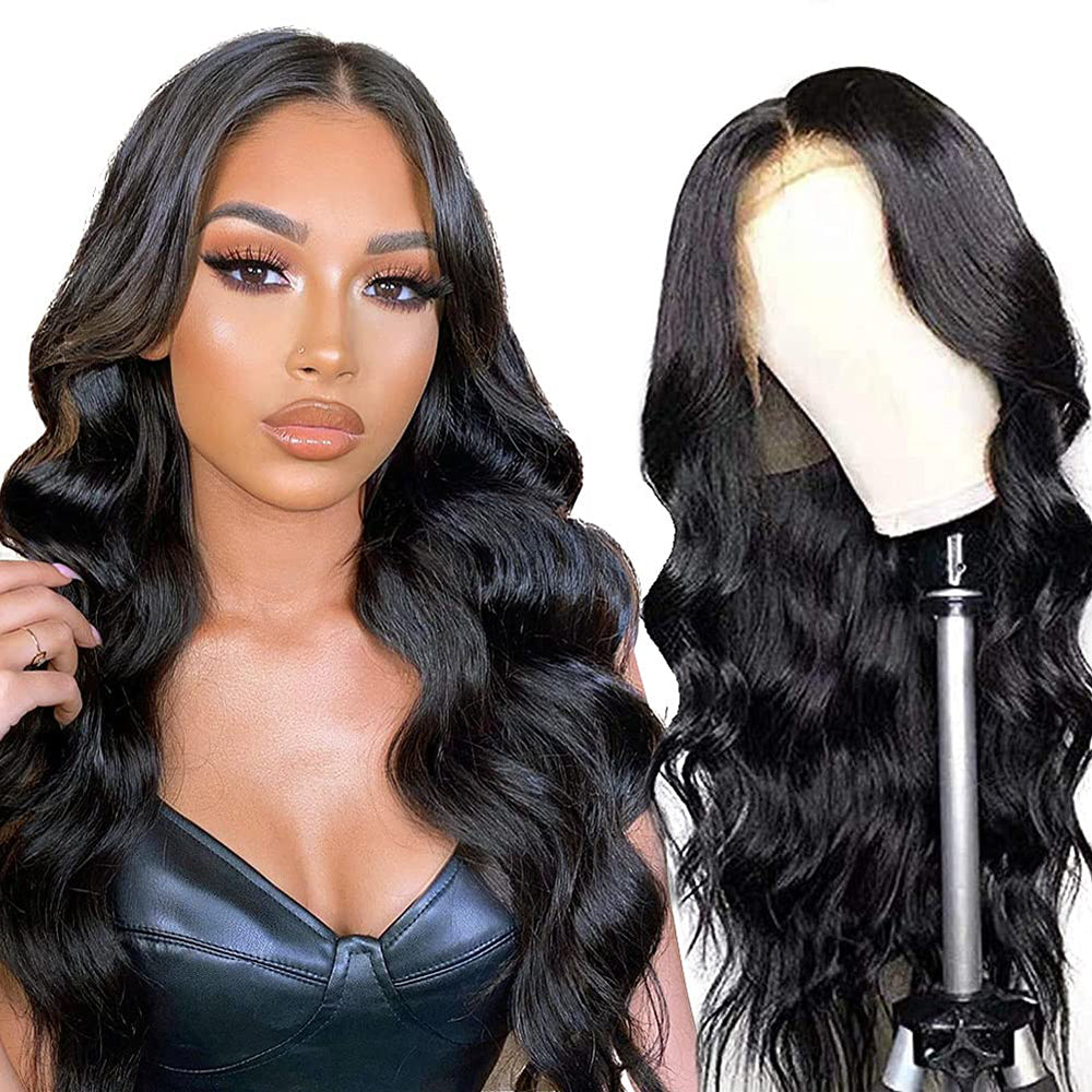 13×4 Body Wave Lace Front Wigs 200% Density Human Hair Wigs Pre Plucked with Baby Hair Natural Hairline