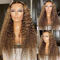 Gorgeous Highlight Color Deep Wave Human Hair 13x4 Lace Front Wig