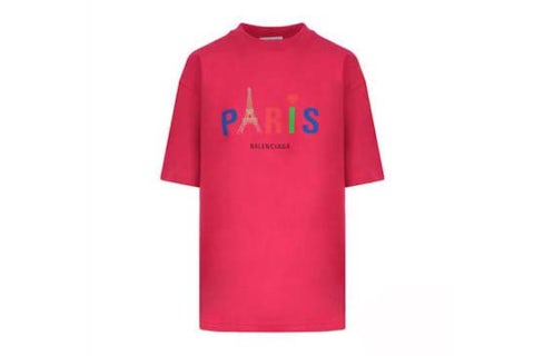 Balenciaga Paris Print Logo T-Shirt