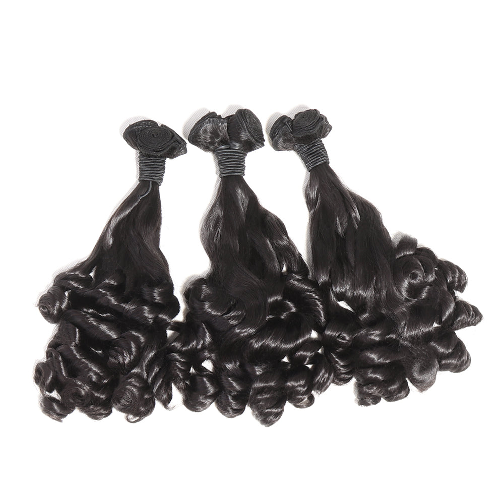 Double Drawn Funmi Loose Wave Hair Bundles Natural Black Fumi Loose Wave 3 Weaves Human Hair Extensions